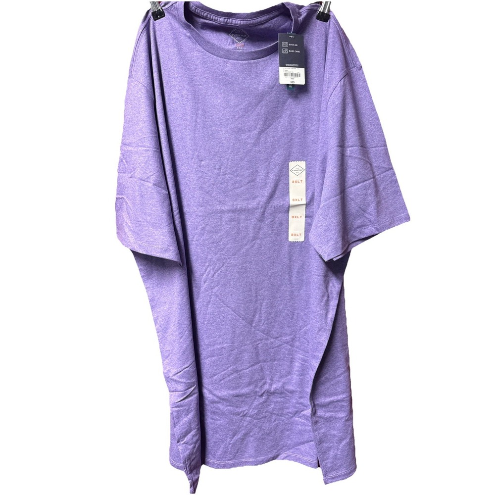 Big And Tall 3XL Chalk Violet Tee St John's Bay